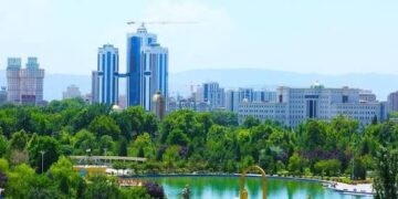 В центре Душанбе строят новый парк совместно с Южной Кореей